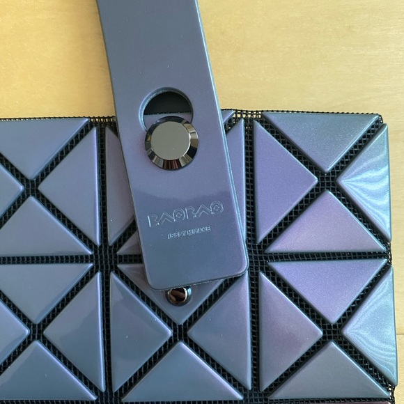 Bao Bao Issey Miyake Platinum Mermaid Tote Purple and Beige 10.75” x 10.75” - Picture 8 of 13